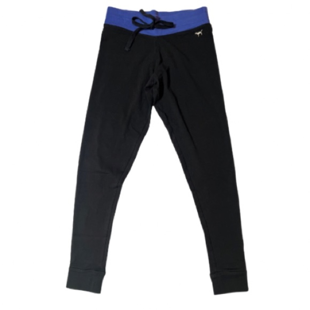 Victoria's Secret PINK‎ Active Wear Cuffed Black Leggings Women Small Athleisure